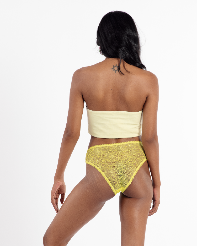 Luxe Lace Hipster Neon Yellow