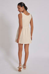 Donna Waistcoat Dress Off-White