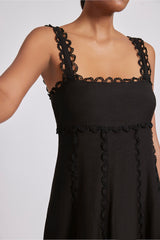 Elara Lace Maxi Dress Black