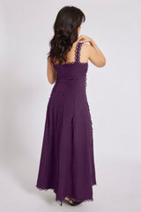 Elara Lace Maxi Dress Plum Purple