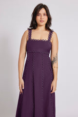 Elara Lace Maxi Dress Plum Purple