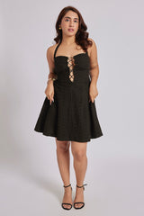 Enid Eyelet Dress Black