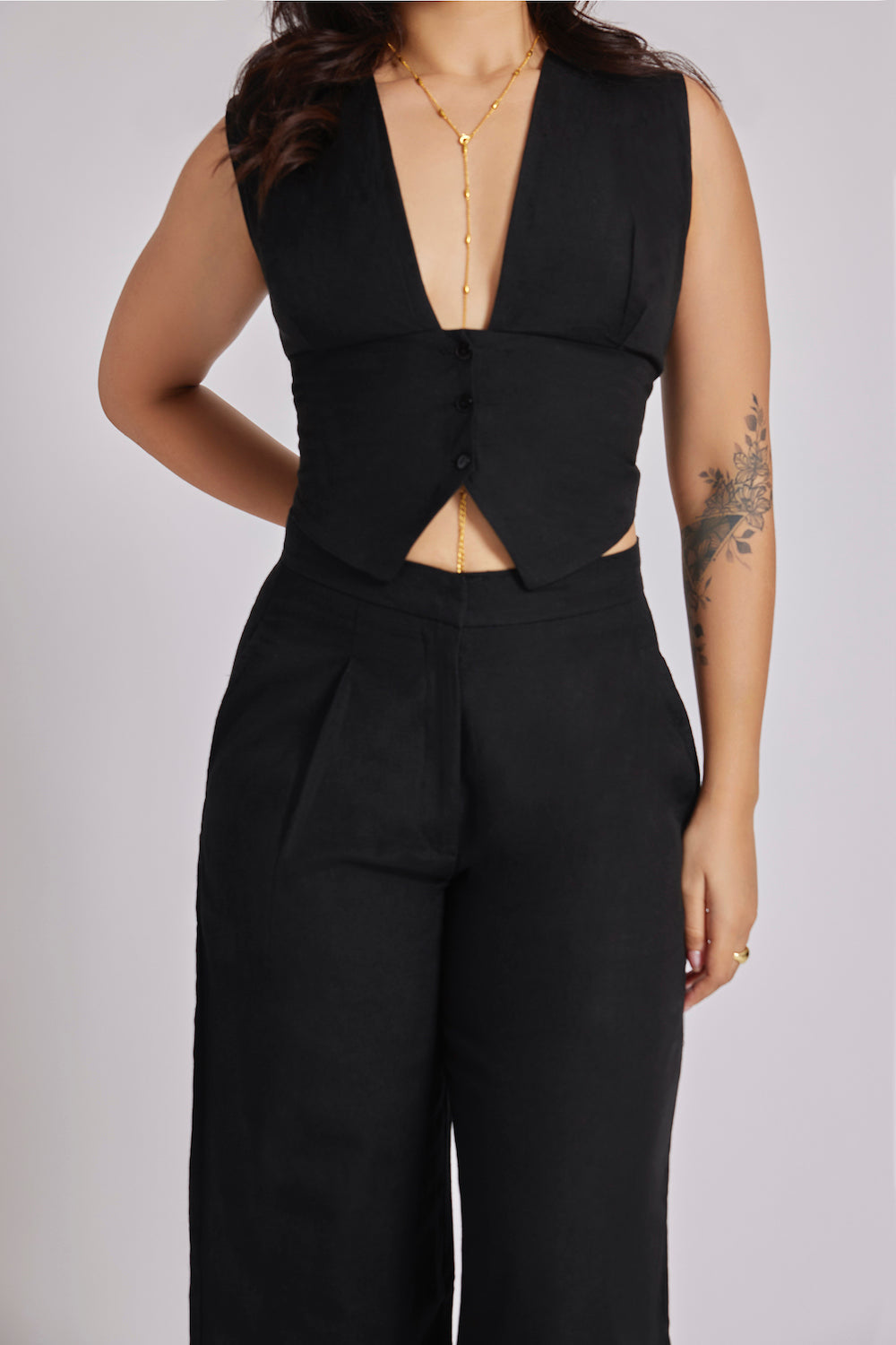 Orten Waistcoat Set Black