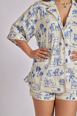 Sierra Shirt Tropical Ink Print