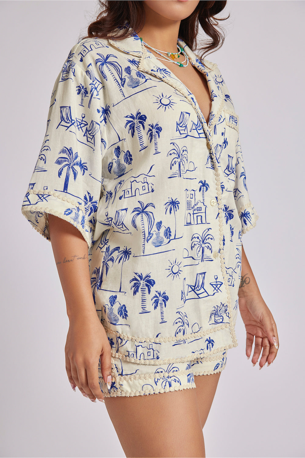 Sierra Shirt Tropical Ink Print