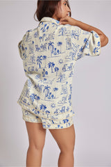 Sierra Shirt Tropical Ink Print