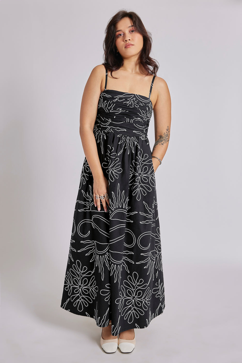 Soleil Maxi Dress Sunburst Print