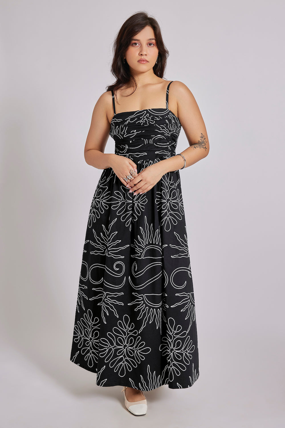 Soleil Maxi Dress Sunburst Print